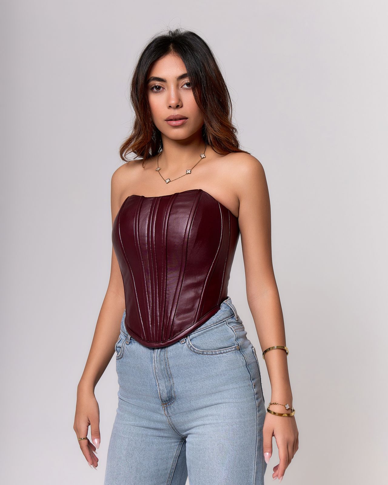 Burgundy corset